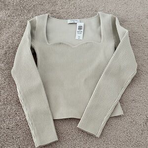 Aritzia Babaton Sculpt Knit Sweetheart Top XS